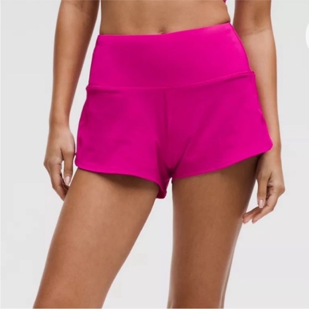 Lululemon Speed Up High-Rise Lined Short 4" Size 2 Color: Ripened Raspberry NWT